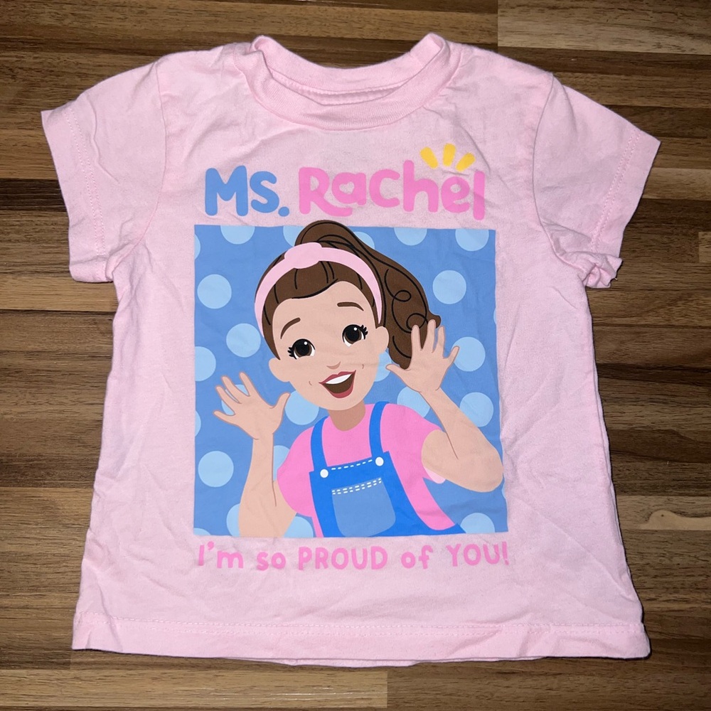 Rachel Light Pink Baby Tee with Logo